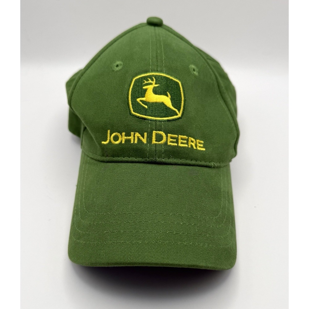 John Deere Green Trademark Cap Cary Francis Group 100% Cotton Snap Back Hat